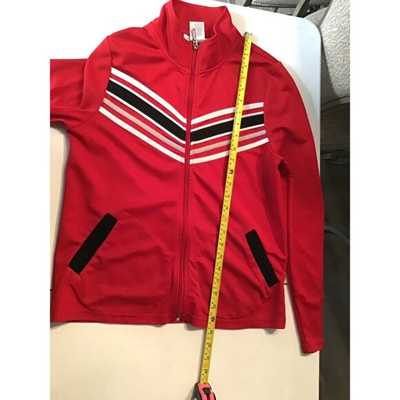 K. JORDAN- WOMENS RED FULL ZIP-UP POCKETS TRACK JACKET SIZE MEDIUM - Picture 6 of 6
